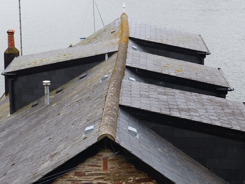 A roof on the walk to Dartmouth castle