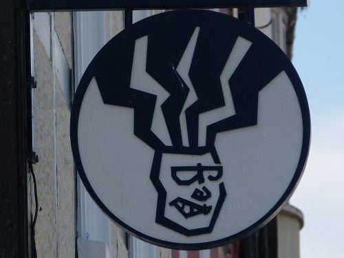 A sign in Torquay, England