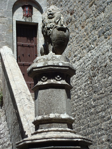 Castle stairs in Italy