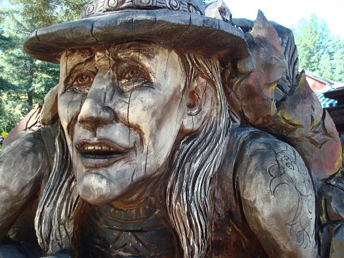 Redwood carving of Edgar Winter